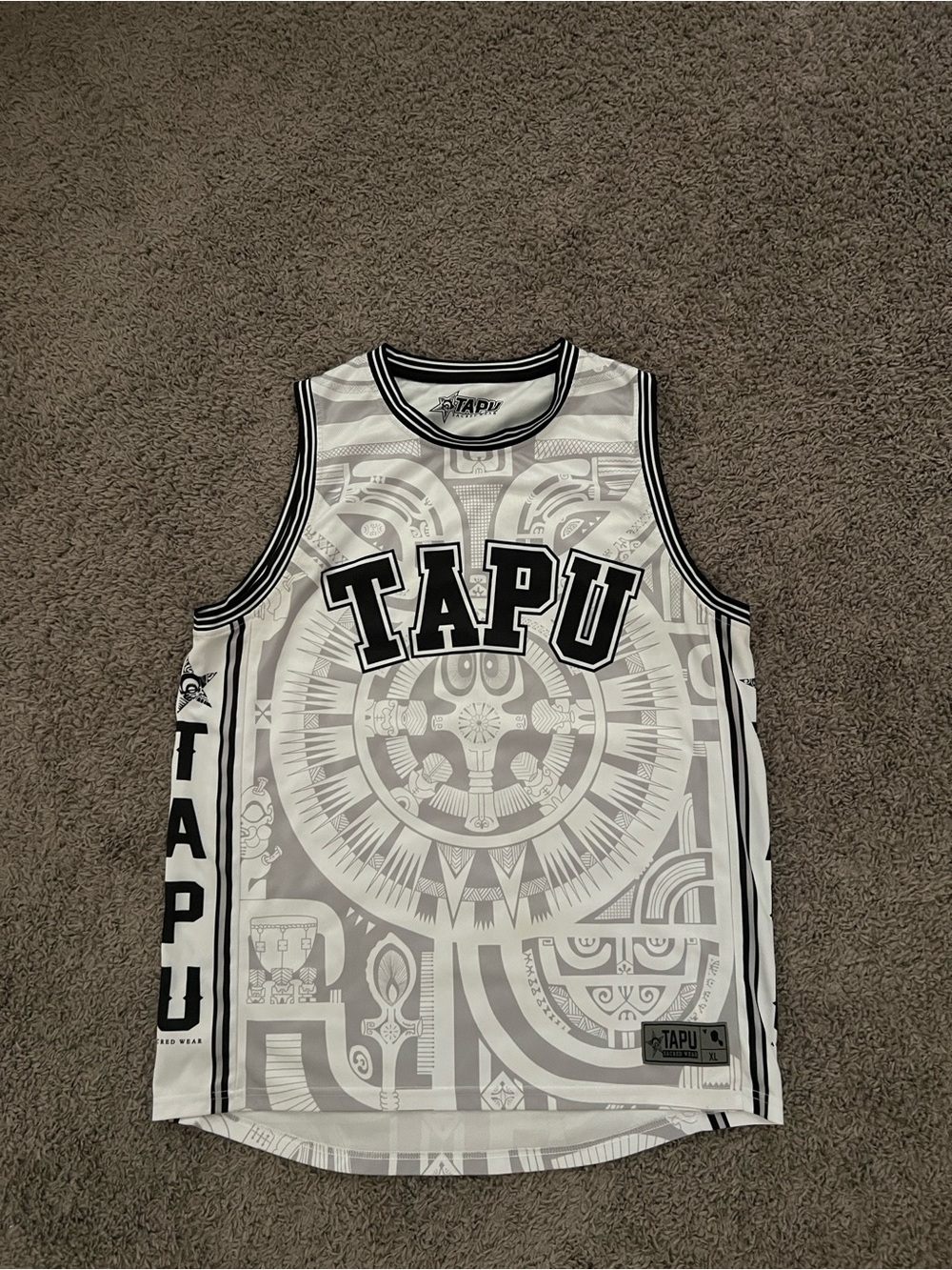 Men's White Graphic Tank Top